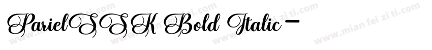 ParielSSK Bold Italic字体转换